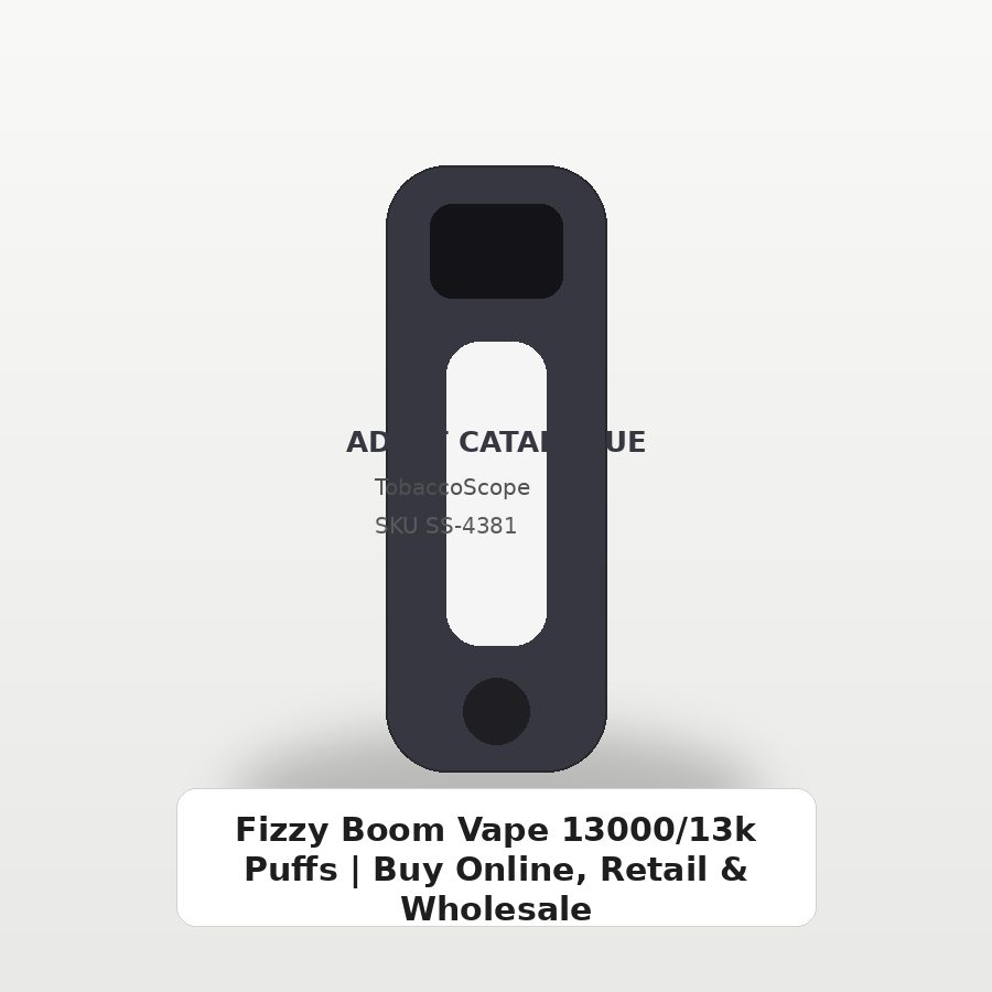 Fizzy Boom Vape 13000/13k Puffs | Buy Online, Retail & Wholesale adult-only catalogue product image on TobaccoScope