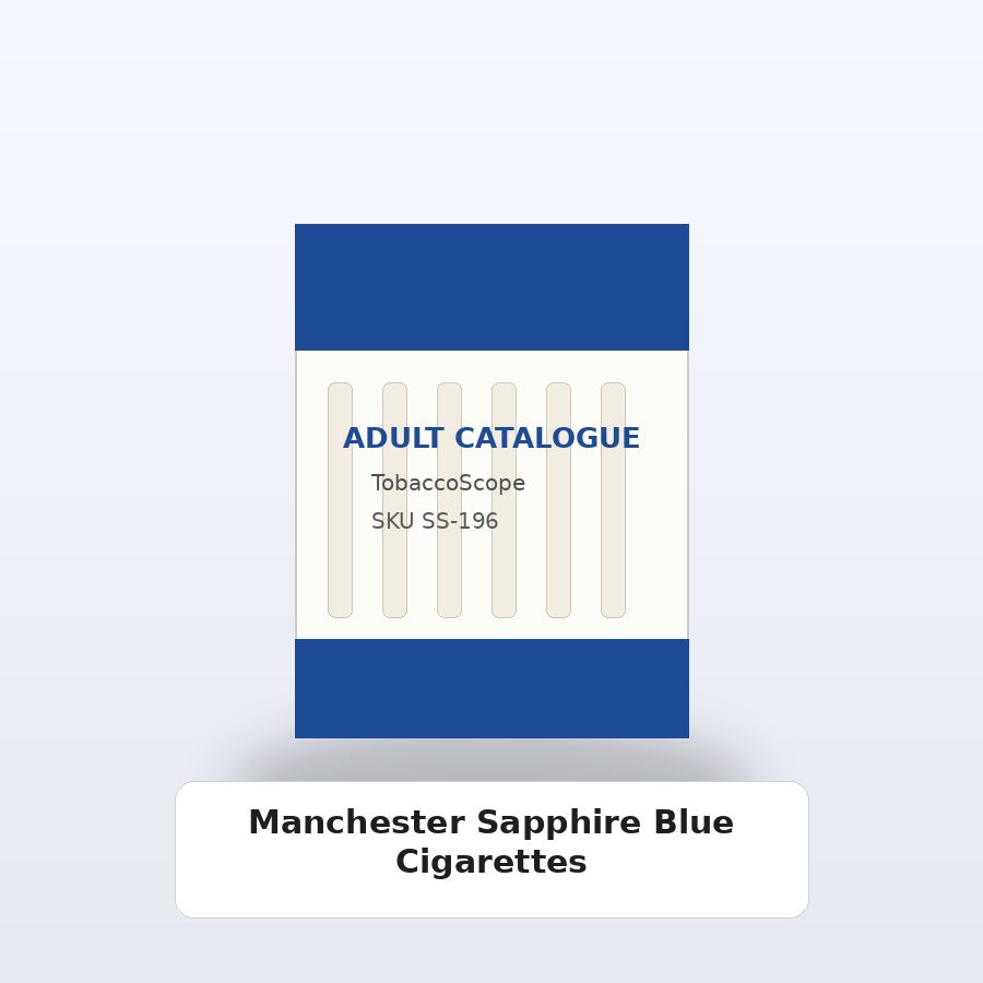 Manchester Sapphire Blue Cigarettes adult-only catalogue product image on TobaccoScope