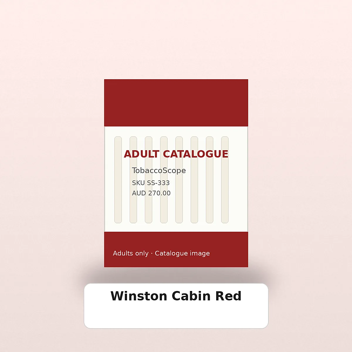 Winston Cabin Red adult-only catalogue product image on TobaccoScope
