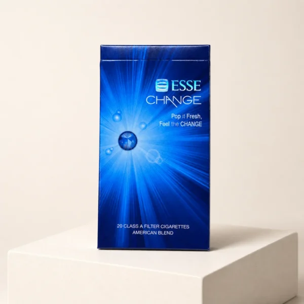 ESSE Change Mint Ice Blast 4mg packaging photographed for a neutral product reference entry page