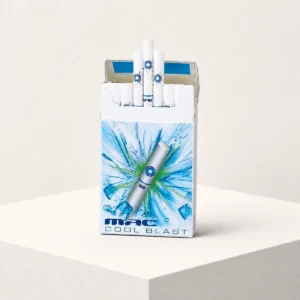 MAC Cool Blast packaging photographed for a neutral product reference entry page