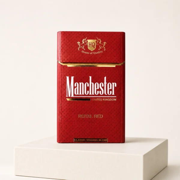 Manchester Royal Red packaging photographed for a neutral product reference entry page