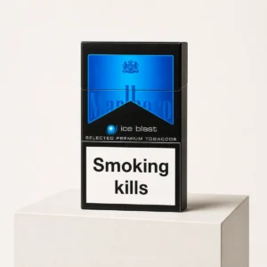 Marlboro Ice Blast packaging photographed for a neutral product reference entry page